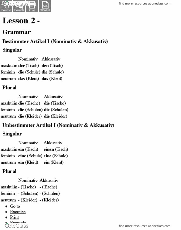 CAS LG 211 Lecture 9: German lessons online: German grammar for beginners - Artikel thumbnail