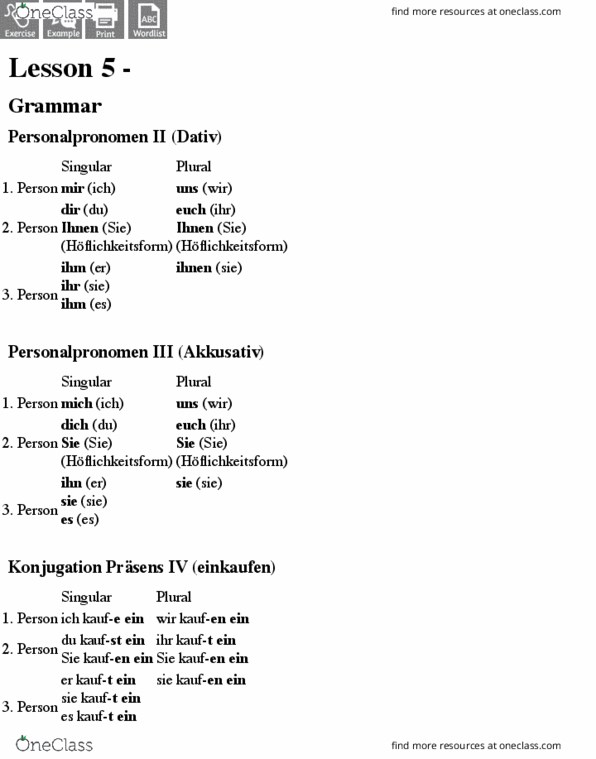 CAS LG 211 Lecture 7: - Grammar - Personalpronomen thumbnail
