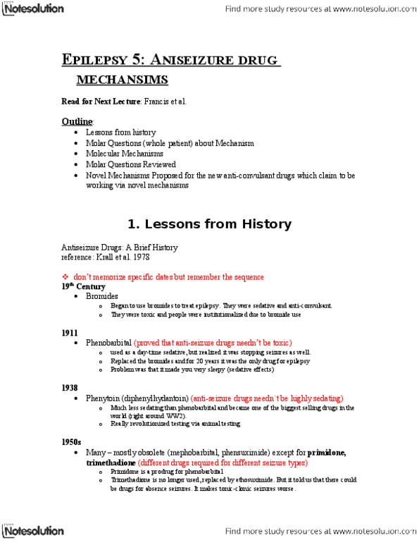 PCL102H1 Lecture Notes - Pentobarbital, Reconsideration Of A Motion, Amygdala thumbnail