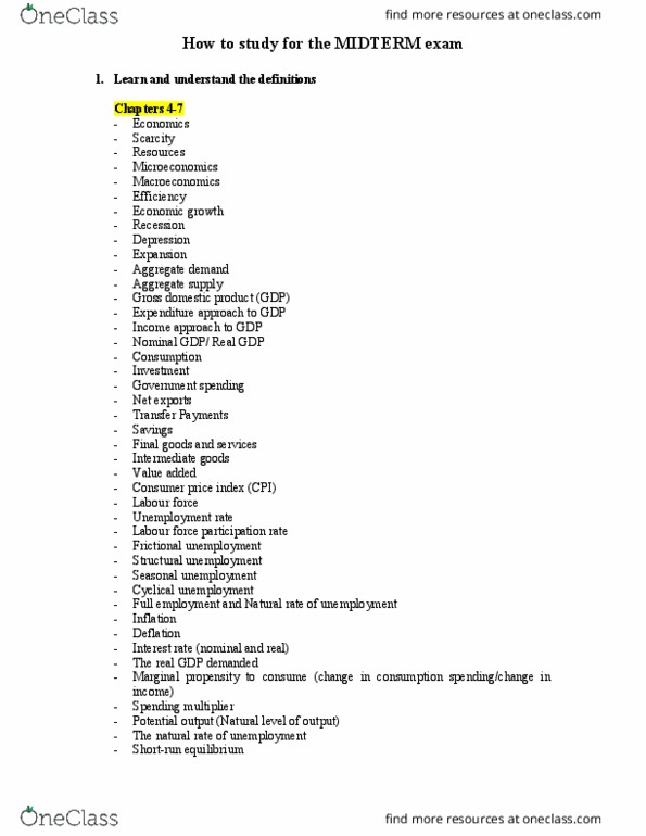 ECON 203 Lecture Notes - Lecture 1: Gdp Deflator, Fiscal Multiplier, Income Approach thumbnail