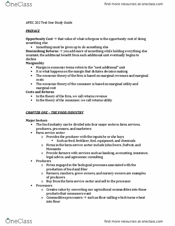 AP EC 2999 Lecture Notes - Lecture 1: Economic Equilibrium, Food Security, Infant Formula thumbnail