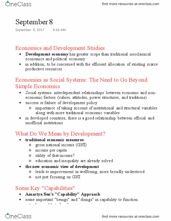 ECO 2117 Lecture Notes - Lecture 2: Human Capital, Gross Domestic Product, The Need thumbnail