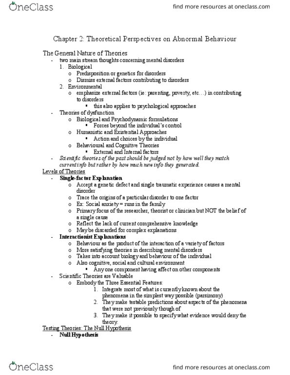 PSY240H5 Chapter Notes - Chapter 2: Hypoglycemia, Defence Mechanisms, Psychosexual Development thumbnail