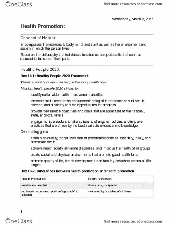 KHP 1139 Lecture Notes - Lecture 16: Cardiorespiratory Fitness, Nursing Process, Occupational Safety And Health thumbnail