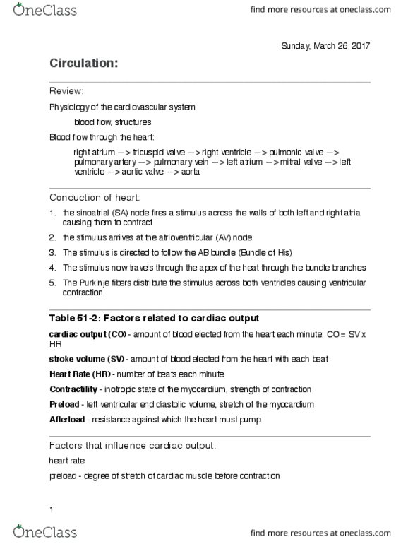 KHP 1139 Lecture Notes - Lecture 11: Sinus Rhythm, Ductus Arteriosus, Tricuspid Valve thumbnail