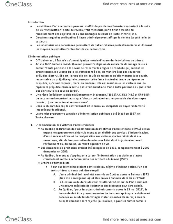 CRM 3706 Lecture Notes - Lecture 7: Vise, Napoleonic Code, Les Affaires thumbnail