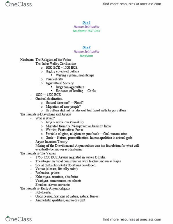 RELS 108 Lecture Notes - Lecture 17: Aranyaka, Indian Literature, Vaishnavism thumbnail