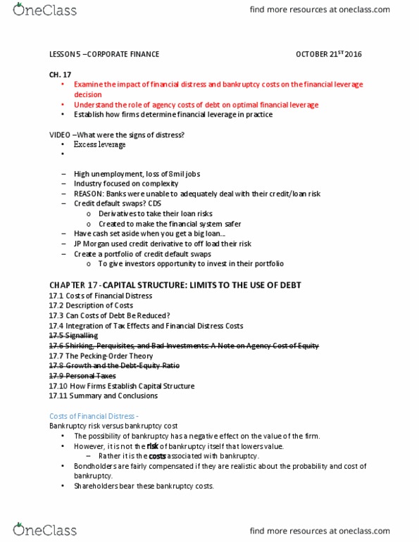 ADM 3350 Lecture Notes - Lecture 5: Forego, Cash Flow, Net Present Value thumbnail