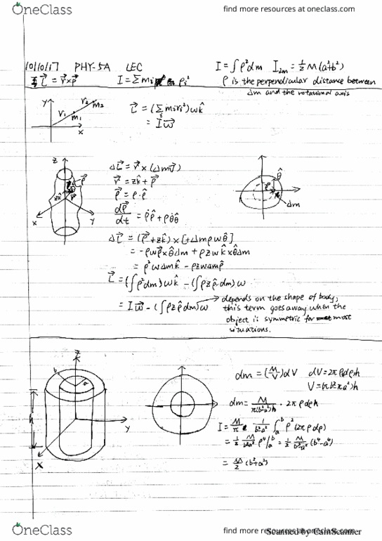 PHYSICS 5A Lecture 12: Lecture 12 notes thumbnail