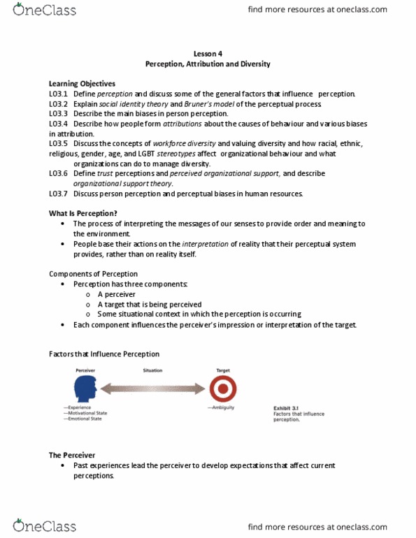 Management and Organizational Studies 2181A/B Lecture Notes - Lecture 4: Employee Engagement, Organizational Commitment, Ethnic Stereotype thumbnail