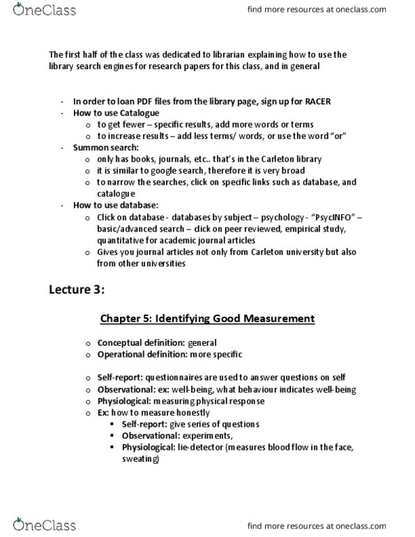 PSYC 2001 Lecture Notes - Lecture 3: Theoretical Definition, Operational Definition, Academic Journal thumbnail