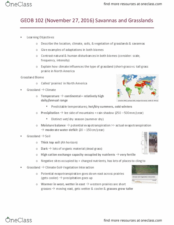 GEOB 102 Lecture Notes - Lecture 18: Wet Season, Wildfire Suppression, Rain Shadow thumbnail