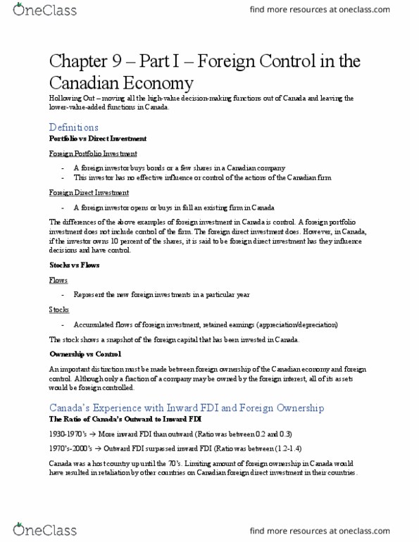 ECON-2086EL Chapter Notes - Chapter 9: Foreign Portfolio Investment, Retained Earnings, Neoliberalism thumbnail