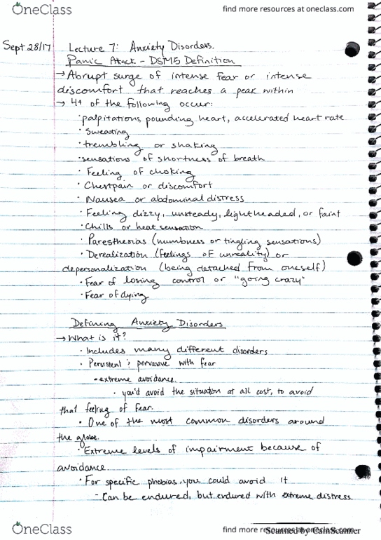 PSYO 2220 Lecture 7: Anxiety Disorders thumbnail