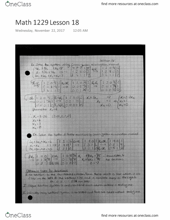 Mathematics 1229A/B Lecture 18: Math 1229 Lesson 18 (solving for K using Gauss-Jordan) thumbnail