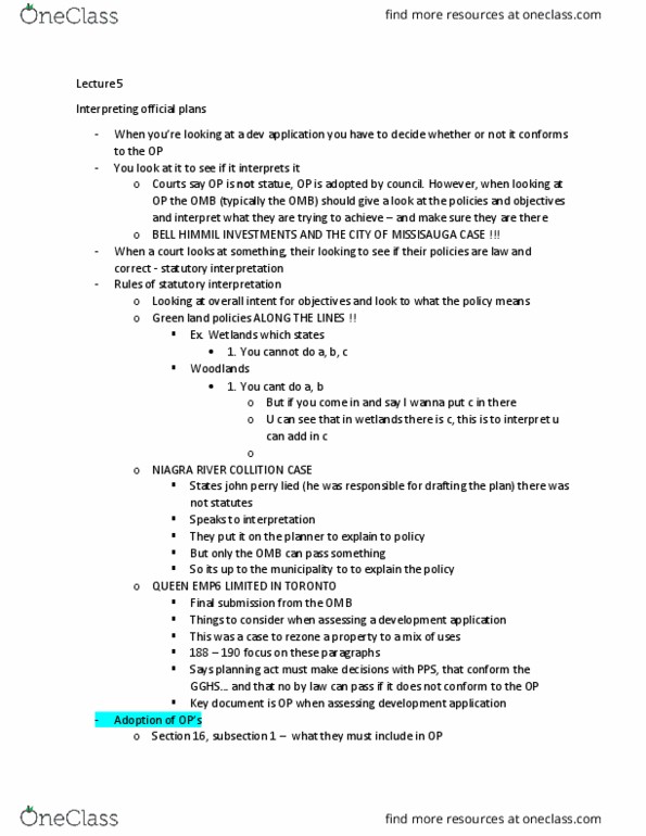 PLG 510 Lecture Notes - Lecture 5: Roman Numerals, Ultra Vires, Statutory Interpretation thumbnail