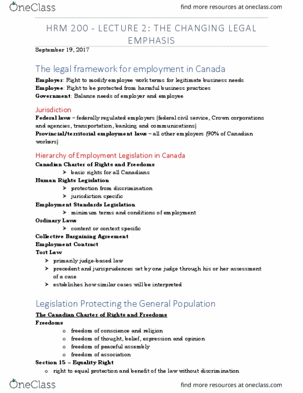 HRM200 Lecture Notes - Lecture 2: Industrial Engineering, Reasonable Accommodation, Job Enrichment thumbnail