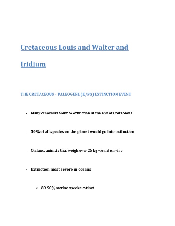 GEOL 2207 Lecture : Cretaceous Louis and Walter and Iridium.docx thumbnail