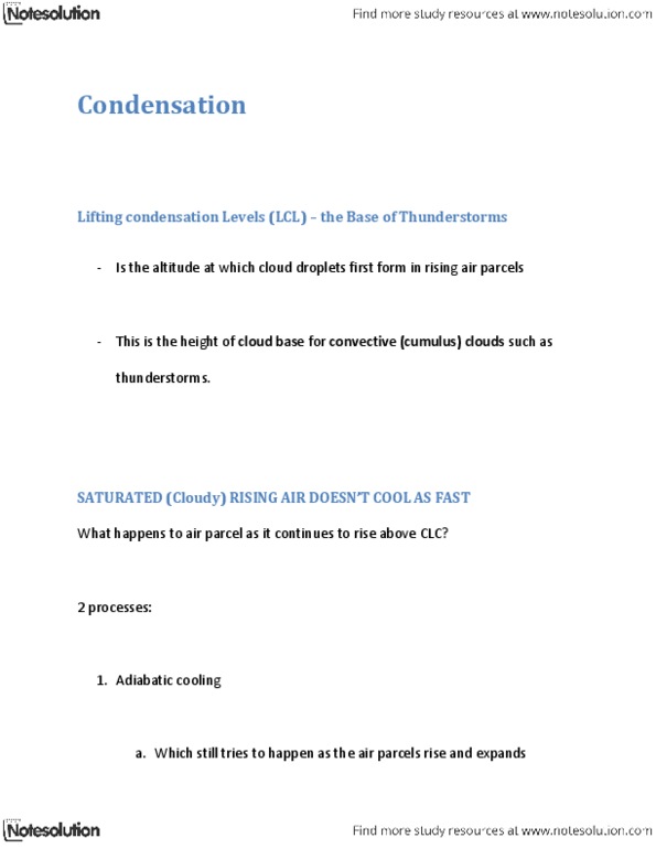 GEOL 2207 Lecture Notes - Fluid Parcel, Cloud Base thumbnail