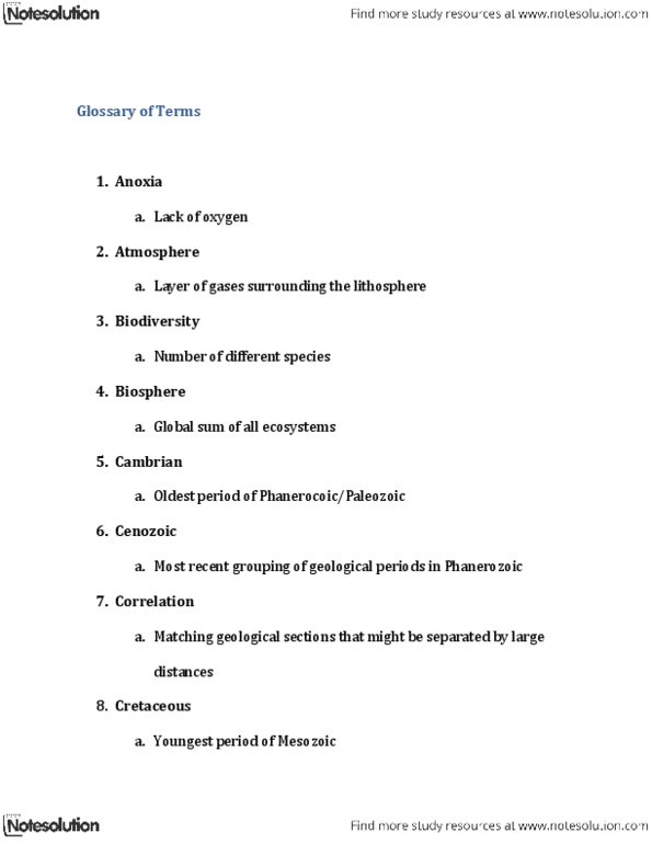 GEOL 2207 Lecture Notes - Supercontinent, Erosion Surface, Hydrosphere thumbnail