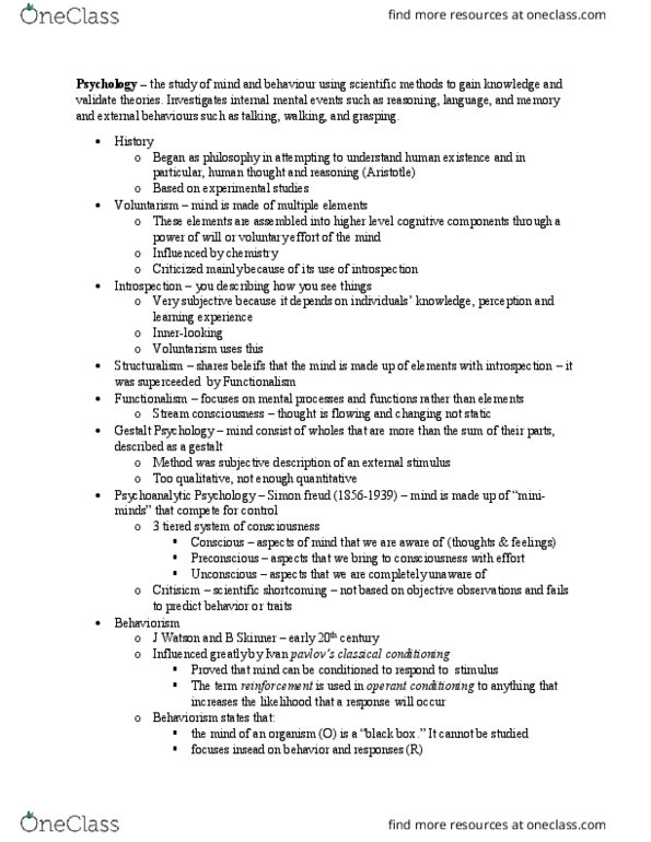 COGS 100 Lecture Notes - Lecture 5: Gestalt Psychology, Insead, Preconscious thumbnail