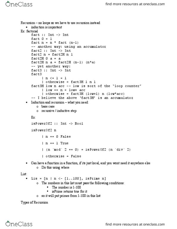 CISC 260 Lecture Notes - Lecture 3: For Loop, Call Stack thumbnail