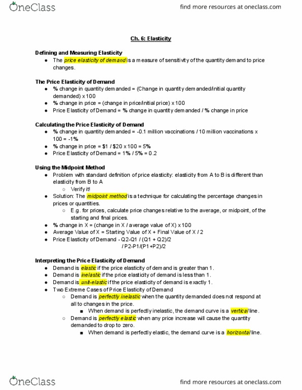 ECN 104 Lecture Notes - Lecture 6: Midpoint Method, Demand Curve, Standard-Definition Television thumbnail