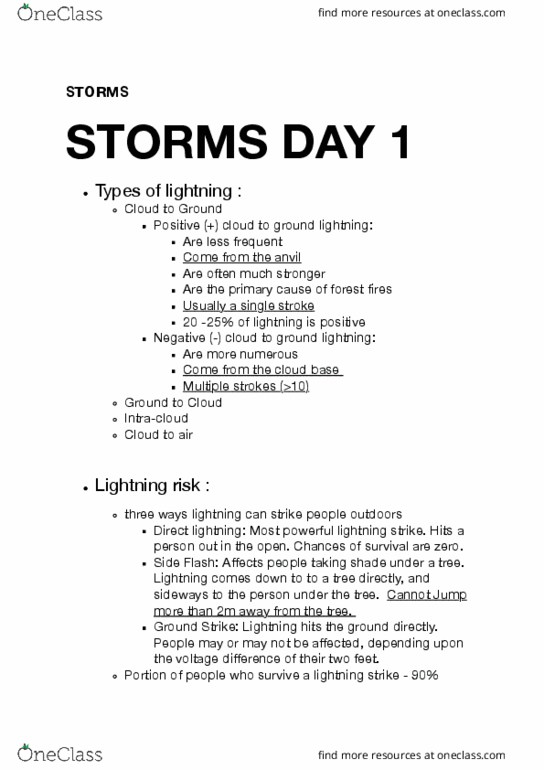 EOSC 114 Chapter Notes - Chapter module 5: Cumulonimbus Incus, Tornado Alley, Vertical Draft thumbnail