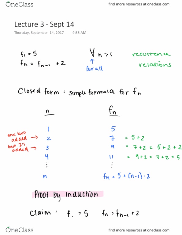 CISC 203 Lecture 3: Proof by Induction, Functions thumbnail