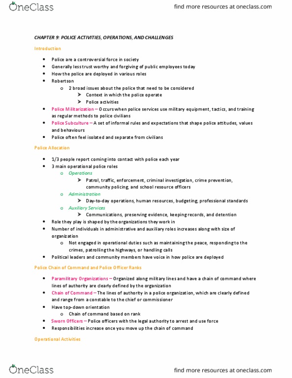 SOC 1500 Chapter Notes - Chapter 9: Traffic Collision Reconstruction, Authoritarianism, Visible Minority thumbnail