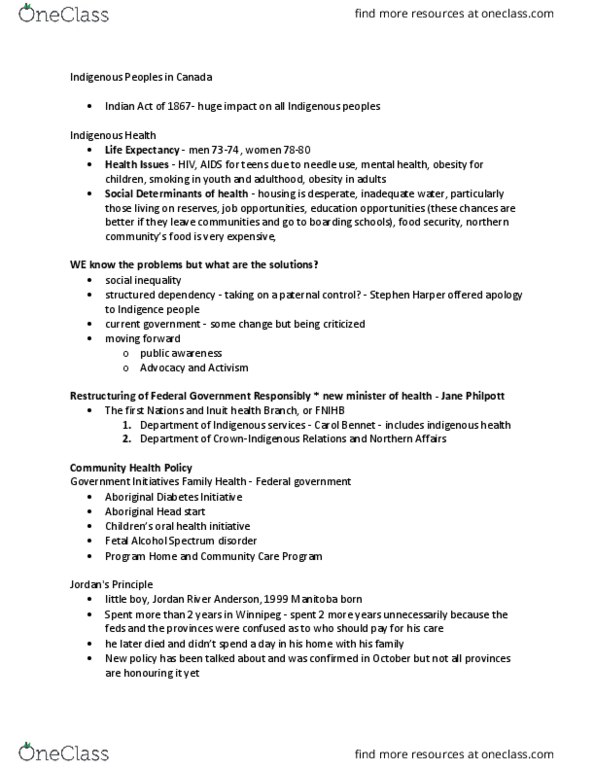 HLTHAGE 3AA3 Lecture Notes - Lecture 9: Jane Philpott, Fetal Alcohol Spectrum Disorder, Spectrum Disorder thumbnail