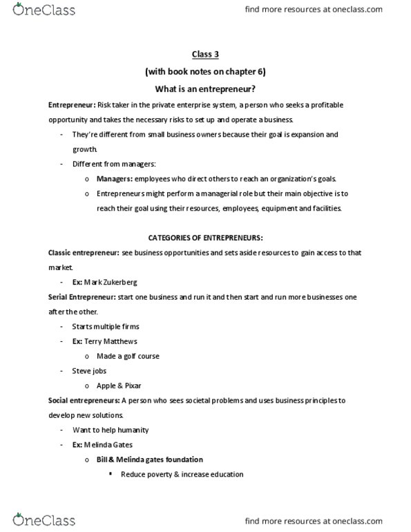 ADM 1100 Lecture Notes - Lecture 3: Bill & Melinda Gates Foundation, Terry Matthews, Market Analysis thumbnail