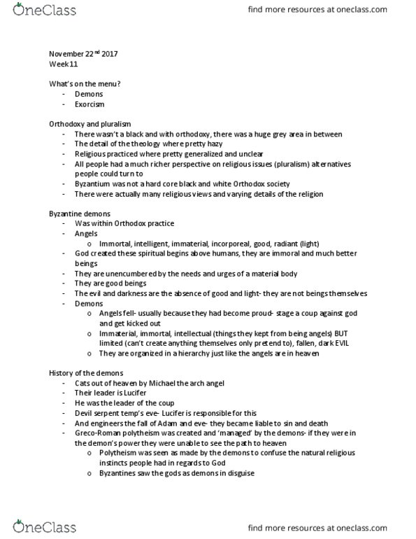 HIST 218 Lecture Notes - Lecture 21: Polytheism, Apatheia thumbnail