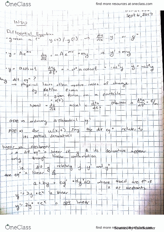 MATH 256 Lecture 1: 256 Ordinary Differential Equations thumbnail