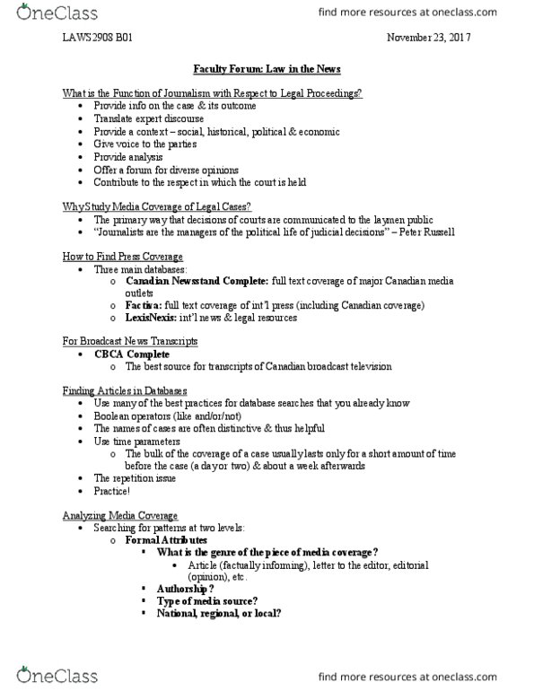 LAWS 2908 Lecture Notes - Lecture 11: Factiva, Lexisnexis, Temporality thumbnail