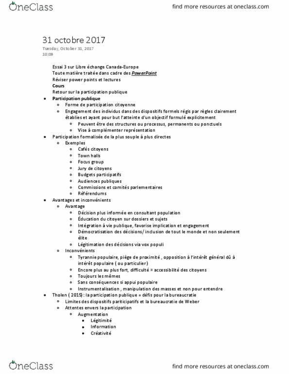 PAP 1701 Lecture Notes - Lecture 12: Vox Populi, Le Monde, State Agency For National Security thumbnail