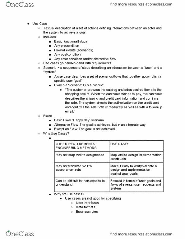 IN4MATX 43 Lecture Notes - Lecture 5: Use Case, Software Engineering, Stick Figure thumbnail