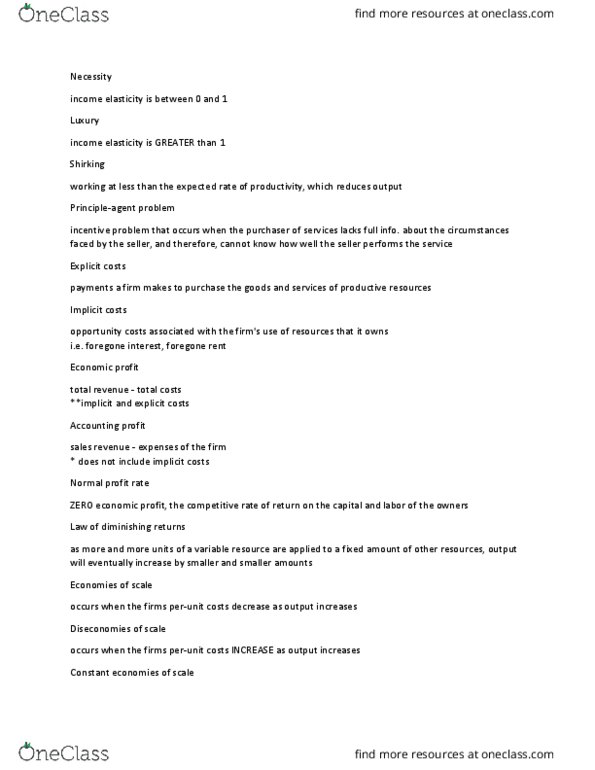 ECO 2023 Lecture Notes - Lecture 25: Diminishing Returns, Miller Brewing Company, Takers thumbnail