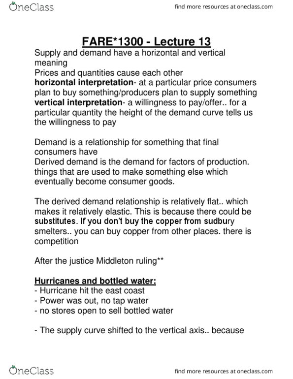 FARE 1300 Lecture Notes - Lecture 13: Demand Curve, Rent Regulation, Natural Disaster thumbnail