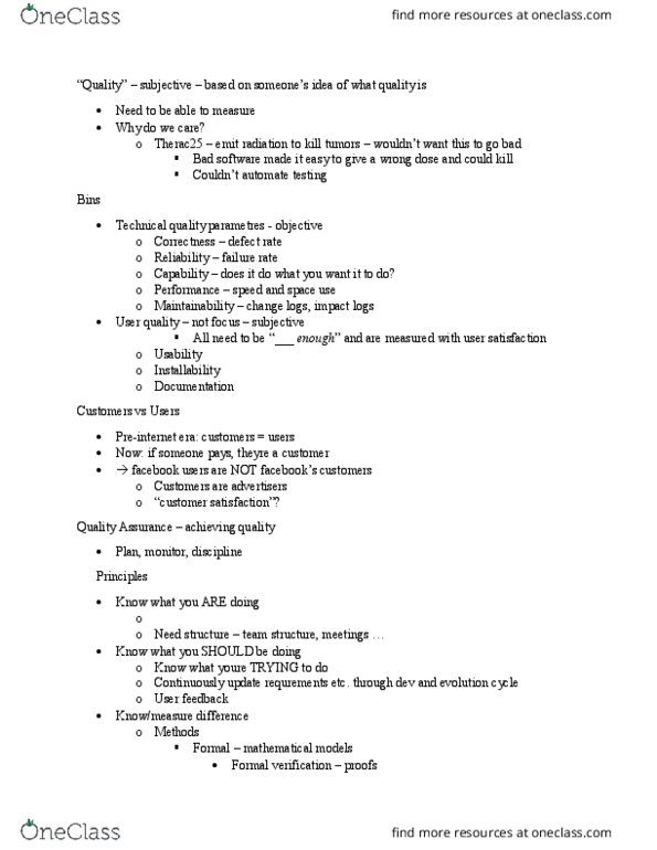 CISC 327 Lecture Notes - Lecture 1: Formal Verification, Abstract Interpretation, Usability thumbnail