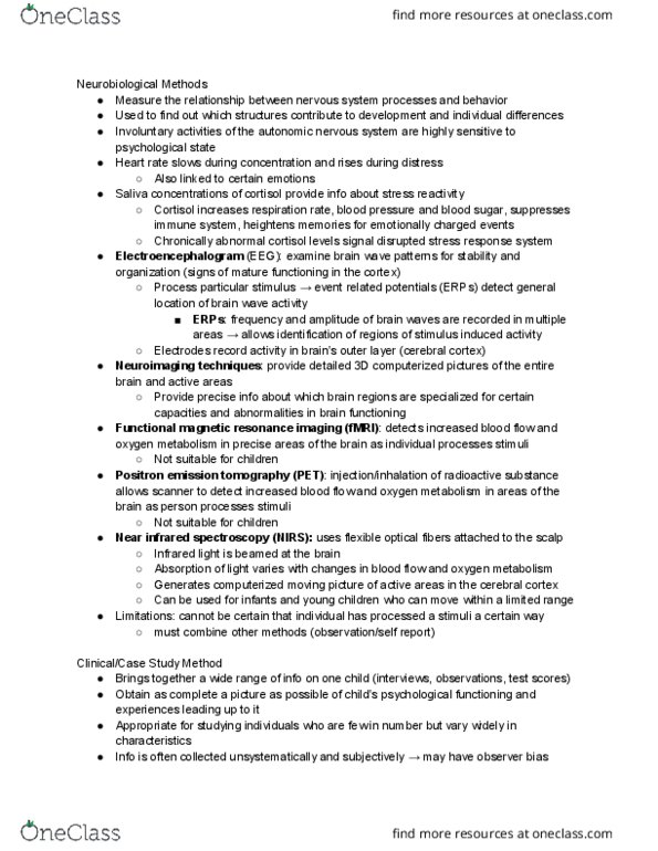 PSYCH 130 Chapter Notes - Chapter 2.2: Functional Magnetic Resonance Imaging, Positron Emission Tomography, Near-Infrared Spectroscopy thumbnail