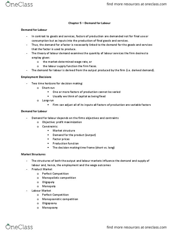 EC306 Lecture Notes - Lecture 6: Marginal Revenue Productivity Theory Of Wages, Marginal Revenue, Sunk Costs thumbnail