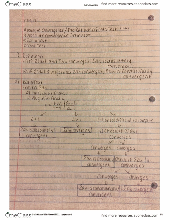 MATH 227 Lecture 8: Series - Ratio and Root Test thumbnail