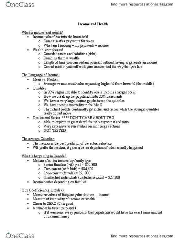 HTHSCI 2RR3 Lecture Notes - Lecture 3: Gini Coefficient, Iqvia, Frequency Distribution thumbnail