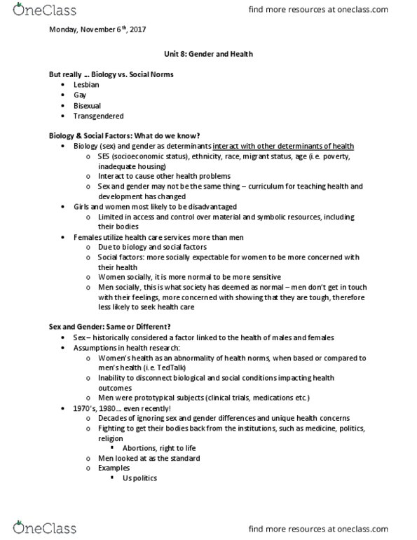 HTHSCI 2RR3 Lecture Notes - Lecture 7: Diabetes Mellitus Type 2, Coronary Artery Disease, Sildenafil thumbnail