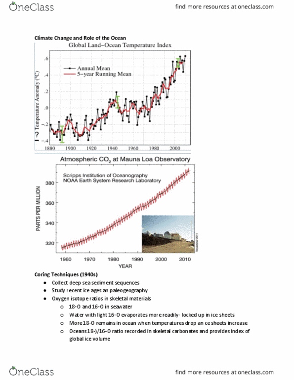 MSC 111 Lecture Notes - Lecture 21: Milankovitch Cycles, Glacial Period, Ice Core thumbnail