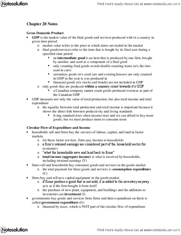 Economics 1022A/B Lecture Notes - Black Market, Business Cycle, Potential Output thumbnail