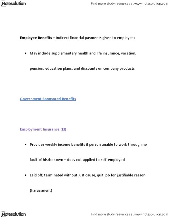 BUSM 1100 Lecture Notes - Household Income, Unemployment Benefits, Life Insurance thumbnail