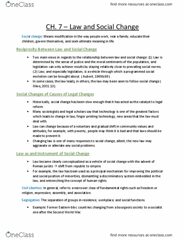 LS101 Chapter 7: Law and Social Change thumbnail
