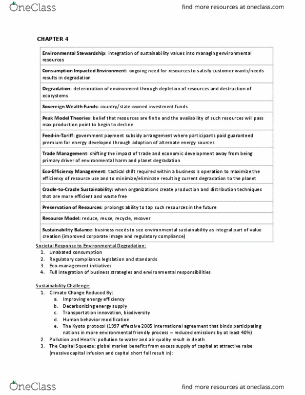 COMM 103 Chapter Notes - Chapter 4: Kyoto Protocol, Environmental Stewardship, Regulatory Compliance thumbnail